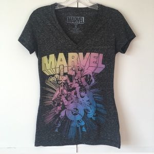 Marvel Tops - Avengers Watercolor Graphic Tee Marvel Tops - Avengers Watercolor Graphic Tee
